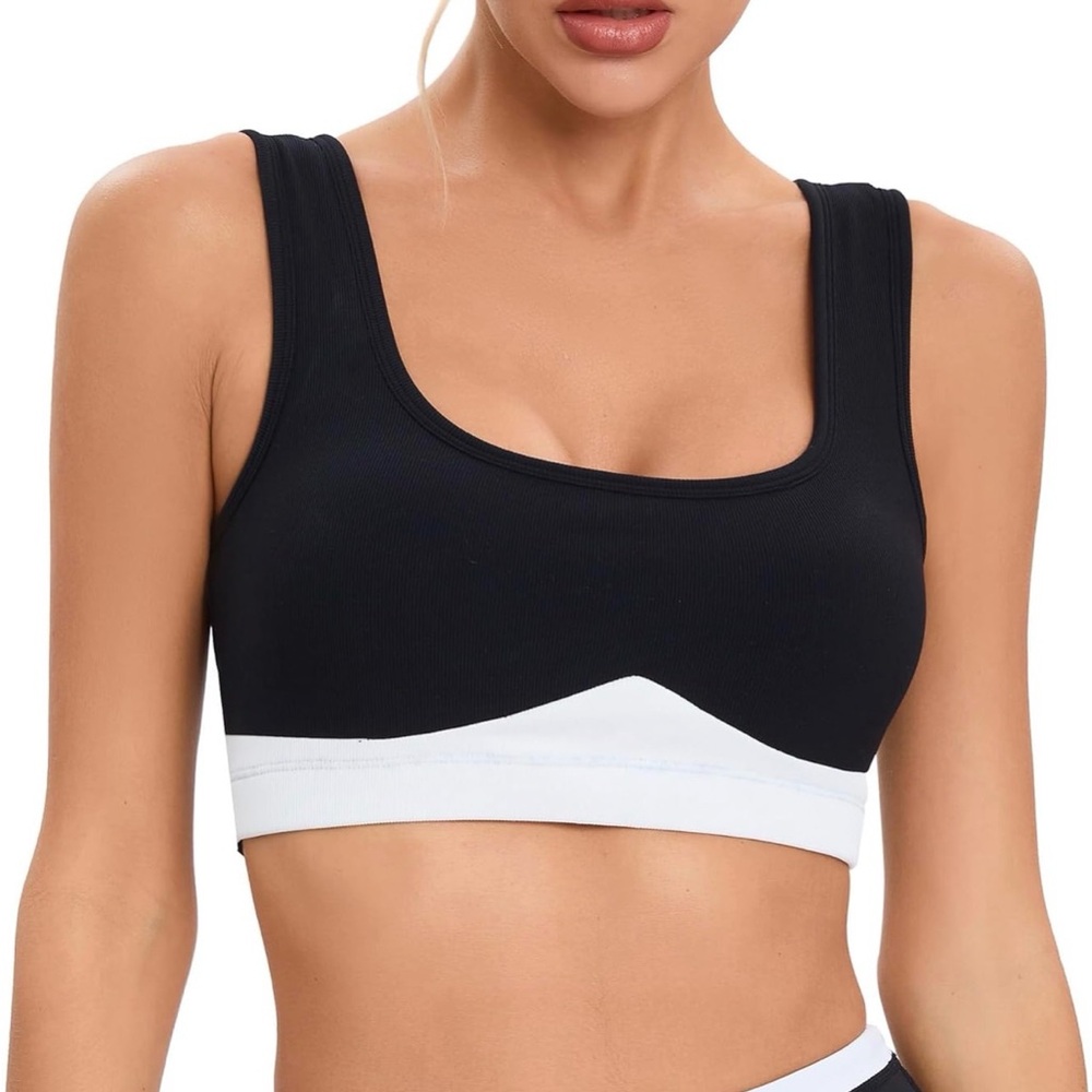 ALO Yoga Black and White Sports Bra